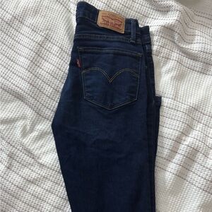 Levi's Dark Blue 711 Skinny Jeans